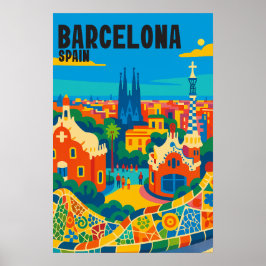 Summer Holiday Destination Spain  Poster