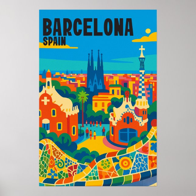 Summer Holiday Destination Spain  Poster (Framsidan)