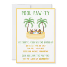 Summer Hundar Swimming Bassäng