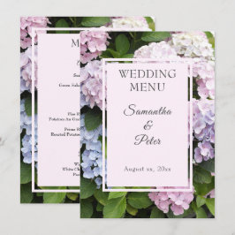 Summer Hydrangea Blommar Bröllop Meny