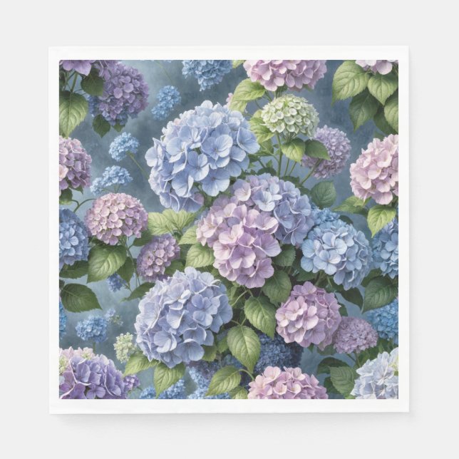 Summer Hydrangea Garden Pappersservett (Framsidan)