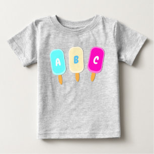 Summer Ice Cream Lollies Alphabet T Shirt