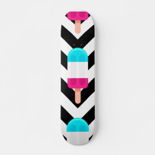 Summer Ice Cream Mönster Mini Skateboard Bräda 18,5 Cm