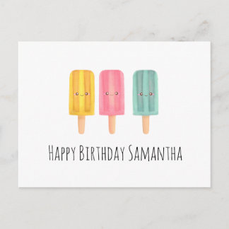 Summer Ice Cream Sticks Vykort