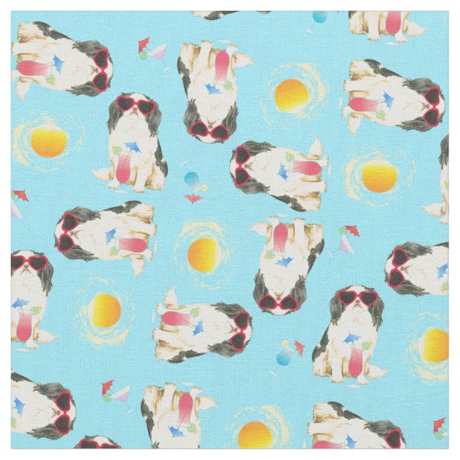 Summer Japanskt chin Fabric Tyg (Närbild)