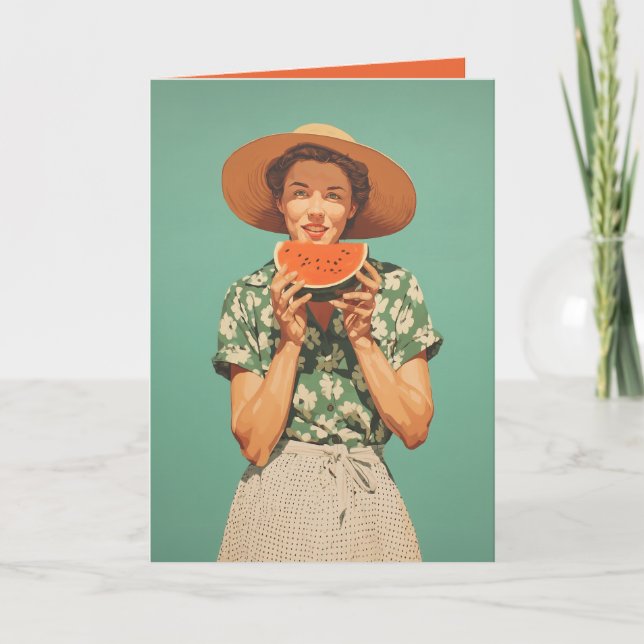 Summer Joy med Watermelon Inbjudan (Framsida)