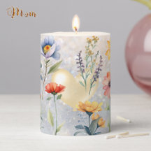 Summer Joy Wildblommor Pillar Candle