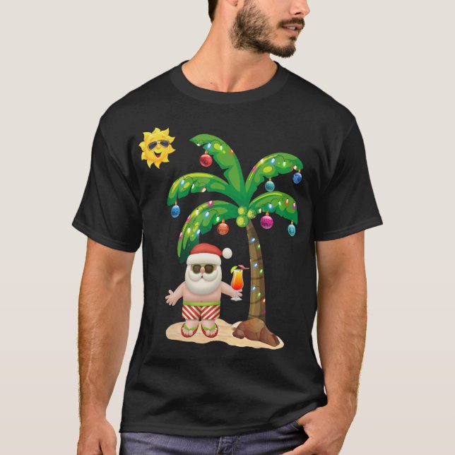 Summer Jultomten Shirt jul Mele Kalikimaka T Shirt (Framsida)