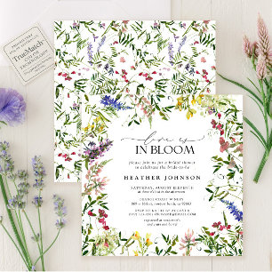 Summer Kärlek är i Möhippan Bloom Wildblomma Inbjudningar