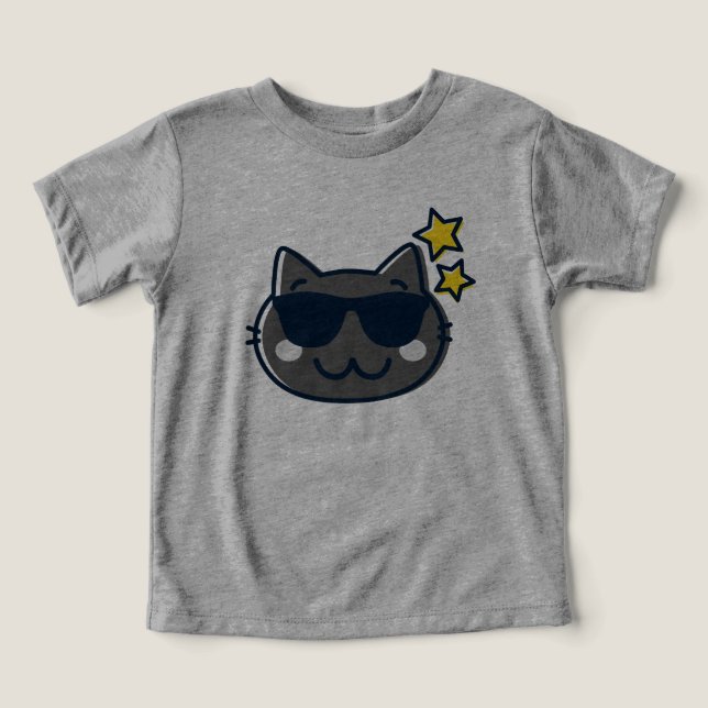Summer Kawaii Cute Cat T Shirt (Design Framsida)