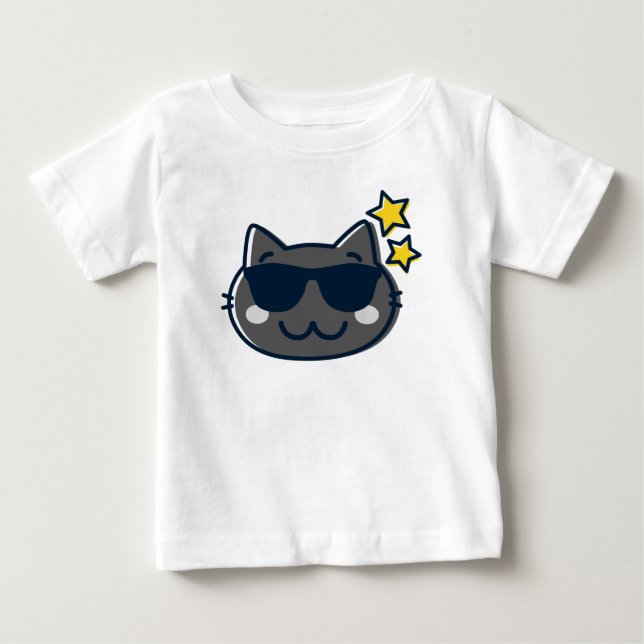 Summer Kawaii Cute Cat T Shirt (Framsida)