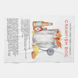 Summer Kräftor Boil | Recipe Heirloom Tea Towel Kökshandduk