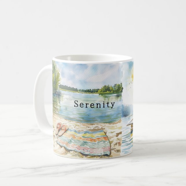 Summer Lake Serenity Kaffemugg (Framsida vänster)