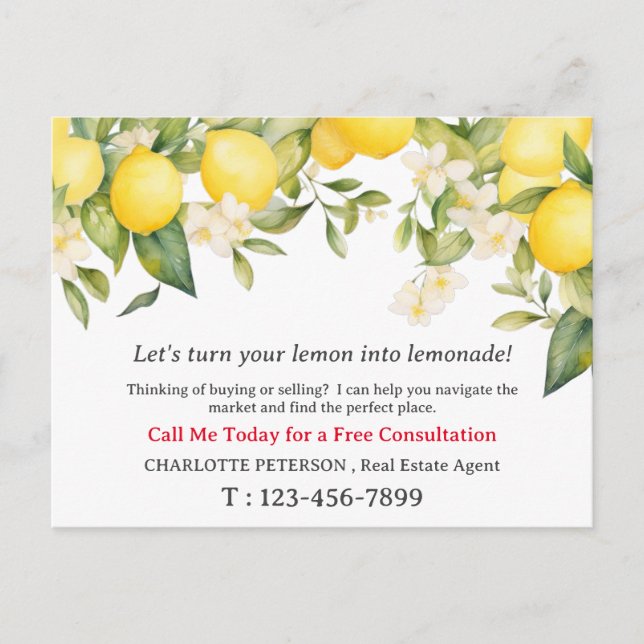 Summer Lemon Real Gods Vykort (Framsida)