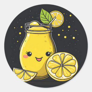Summer Lemonade Kawaii Runt Klistermärke