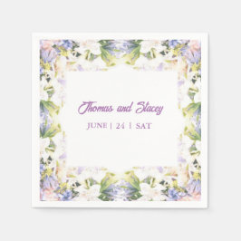 Summer Lilac WildblommRomantic Bröllop Pappersservett