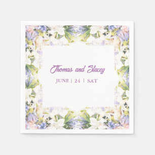 Summer Lilac WildblommRomantic Bröllop Pappersservett