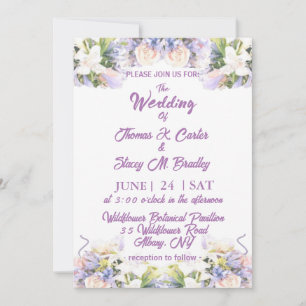 Summer Lilac WildblommRomantic Bröllop Spara Datumet