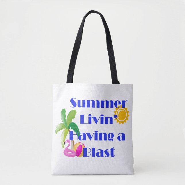 Summer Livin'Tote Bag Tygkasse (Framsida)