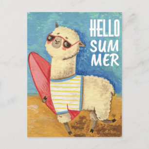 Summer Llama Vykort