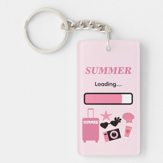 Summer Loading Pink Acrylic Keychain (Framsidan)