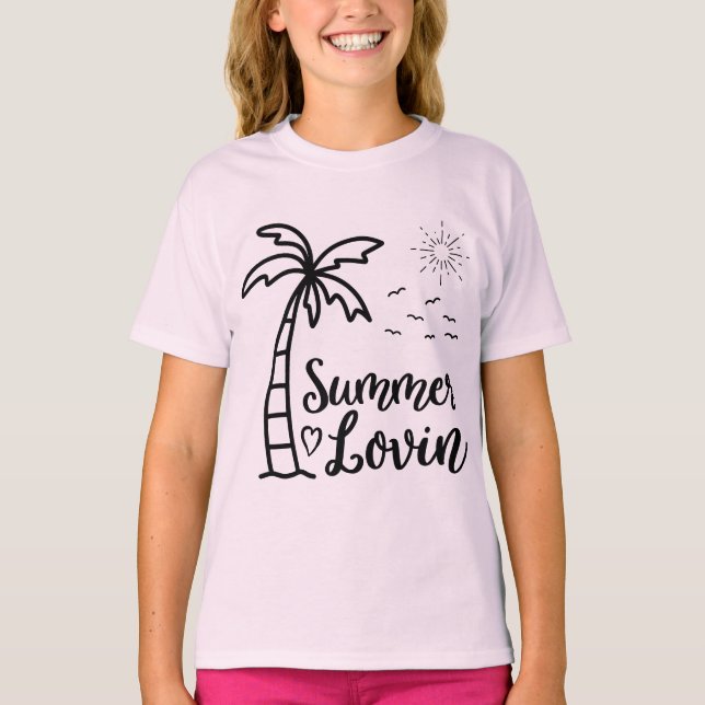 Summer Lovin’ Beach Vibes T-Shirt (Framsida)