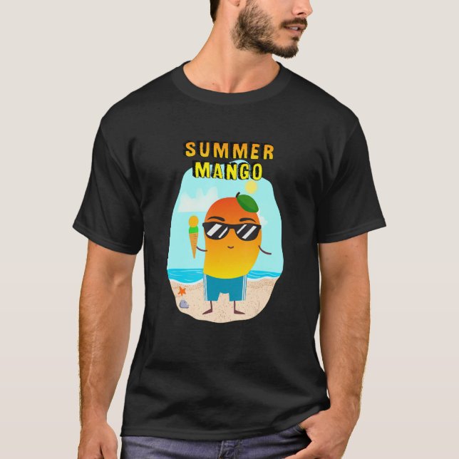 Summer Mango Tropical Fruit Life Beach T Shirt (Framsida)