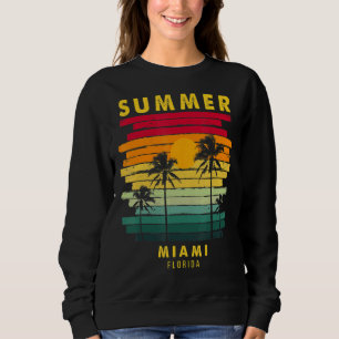 Summer Miami Florida Beach Sunset Retro T Shirt