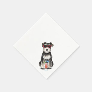 Summer Miniature Schnauzer Napkins Pappersservett