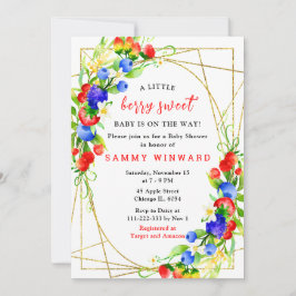 Summer Mixed Berries Baby Shower Inbjudningar
