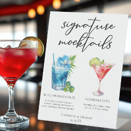 Summer Mocktails Blue Hawaiian Cranberry Cutie