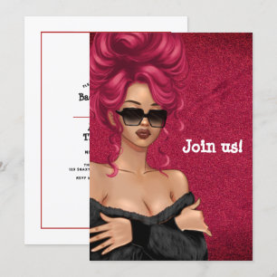Summer Mood Mode Red HADE Bachelorette Inbjudningar