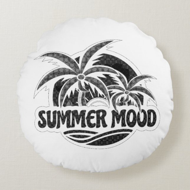 Summer Mood Rund Kudde (Framsidan)