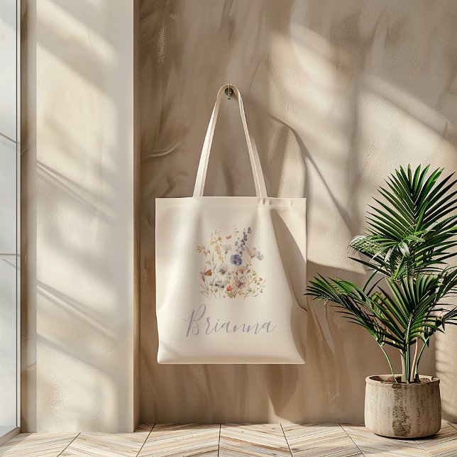 Summer Multifärgad WildblomBridesmaid Tote Bag Tygkasse (Skapare uppladdad)