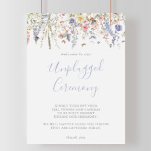 Summer Multifärgad Wildblomopluggad Ceremony Poster
