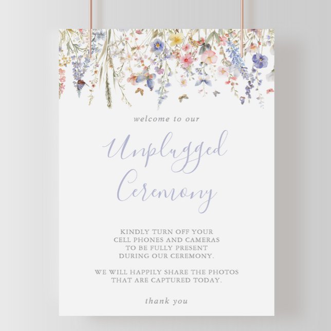 Summer Multifärgad Wildblomopluggad Ceremony Poster (Skapare uppladdad)