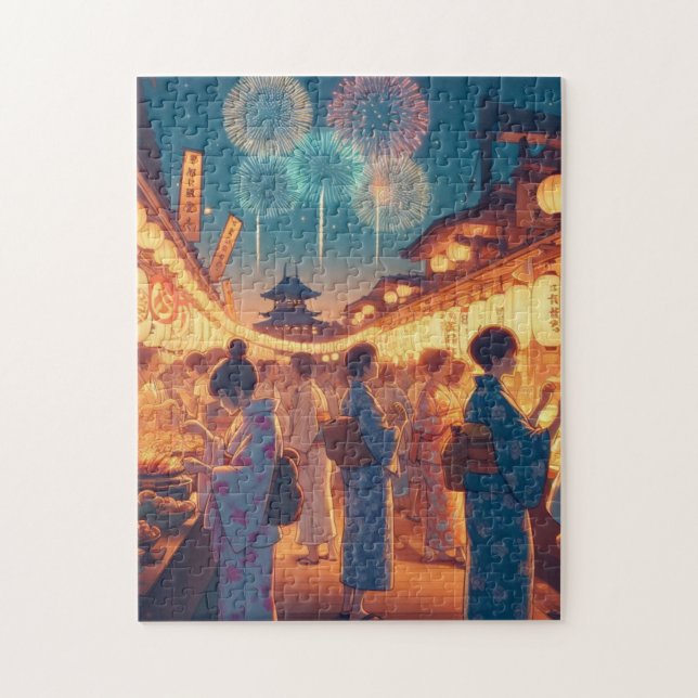Summer Night in Kyoto – Festival Puzzle Pussel (Vertikal)