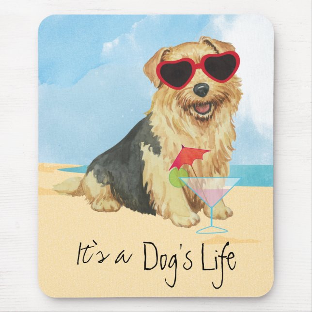 Summer Norfolk Terrier Mouse Pad Musmatta (Framsidan)