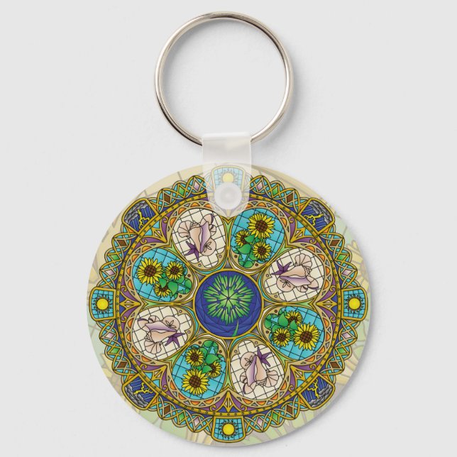 Summer Nouveau Keychain Nyckelring (Framsida)