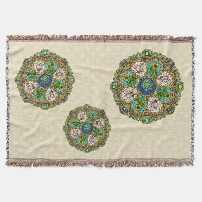 Summer Nouveau Throw Blanket Mysfilt (Framsidan)