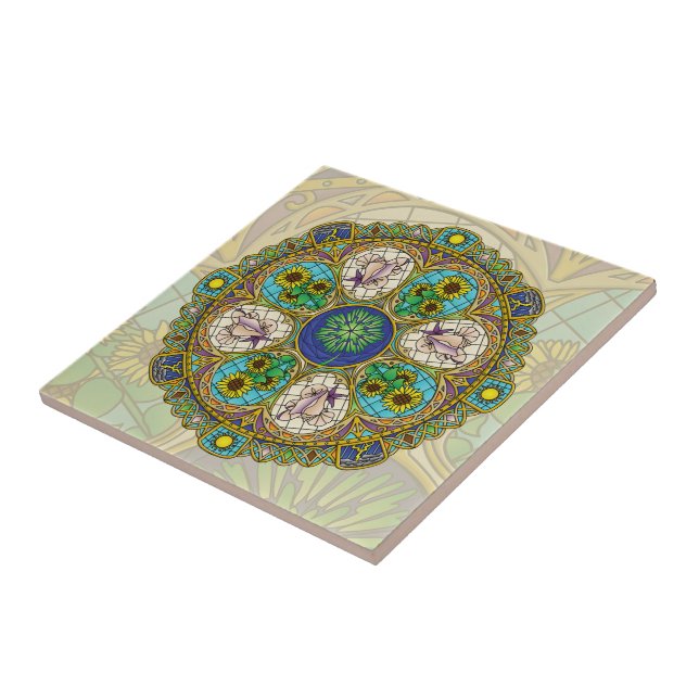 Summer Nouveau Tile Kakelplatta (Sidan)