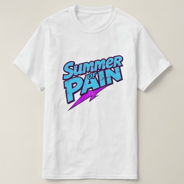 Summer of Pain Retro Grunge Typography with Lightn T Shirt (Design framsida)