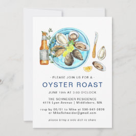Summer Oyster Roast | Kookout för skaldjur Inbjudningar