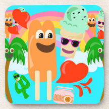 Summer Pals Cute Kawaii Tecknade figurer
