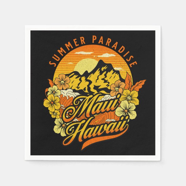 Summer Paradise, Maui Hawaii Pappersservett (Framsidan)