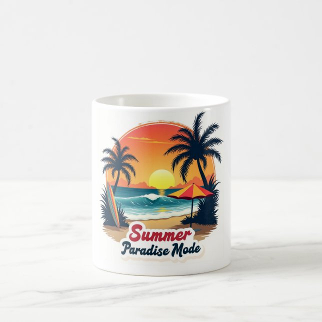 Summer Paradise Mode Retro Beach Mug Kaffemugg (Center)