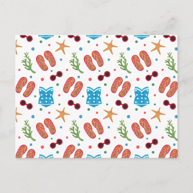 Summer Paradise Mönster Vykort (Framsida)