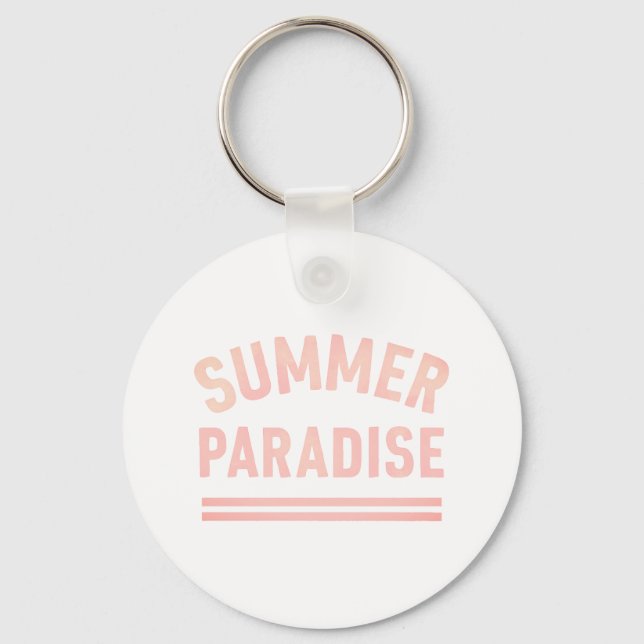 Summer Paradise T-Shirt - Pastel Styl Nyckelring (Framsida)