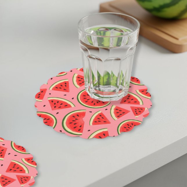 Summer Party Cardboard Coasters - Set of 6  Underlägg Papper (Skapare uppladdad)