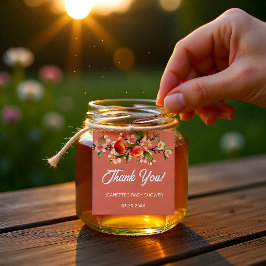 Summer Peach Watercolor Baby Shower Gåvor Etiketter